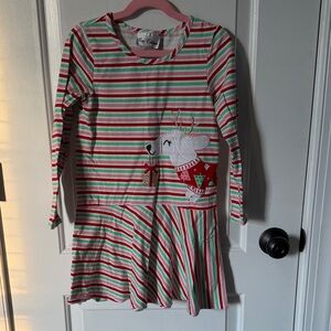 Rare Editions Red and Green Striped Dress